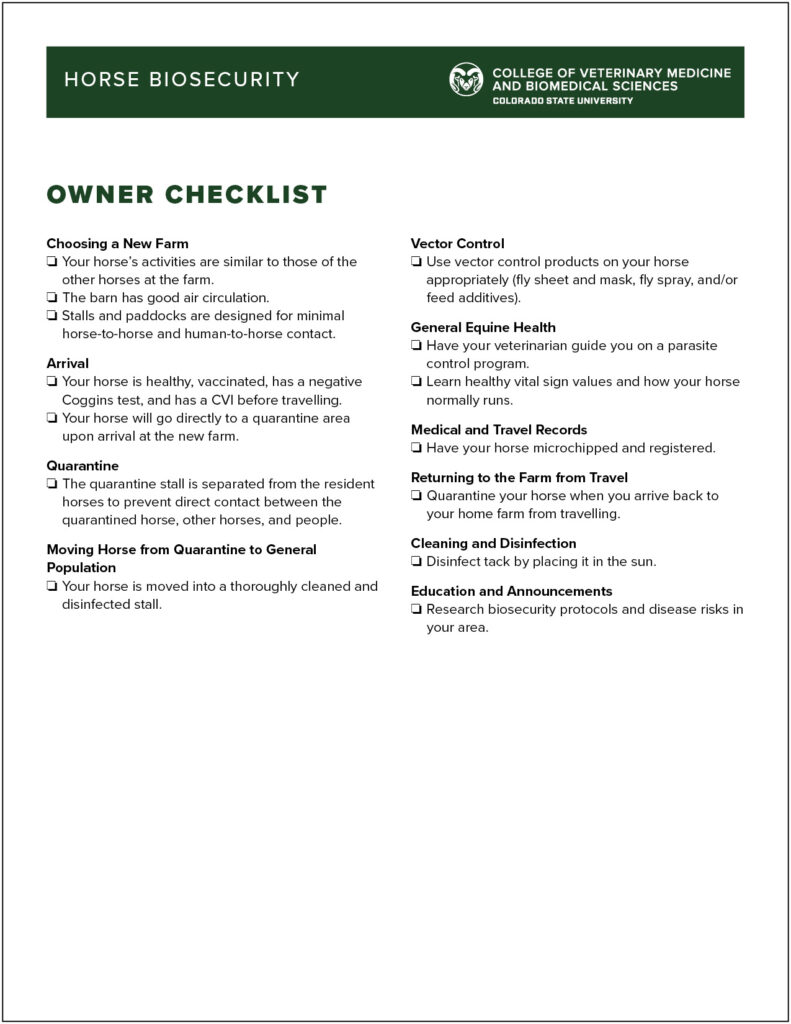 Horse Owner Checklist image